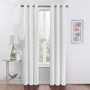 Regal Home Metallic Light-Filtering Grommet Top Set of 2 Curtain Panel