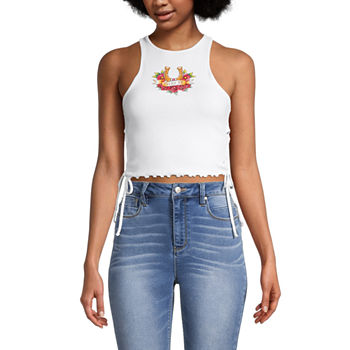 Forever 21 Juniors Womens Lucky Me Graphic Crop Top