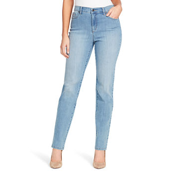 Gloria Vanderbilt Petites Short Womens Straight Leg Regular Fit Jean