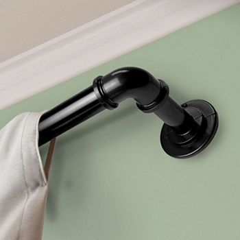 Rod Desyne Industrial Pipe Blackout 1 IN Adjustable Curtain Rod