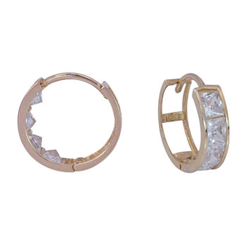 Gold Close Out 1 1/2 CT. T.W. Lab Created White Cubic Zirconia 10K Gold 12mm Hoop Earrings
