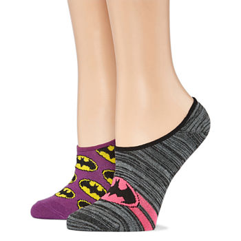 2 Pair Batgirl Liner Socks - Womens