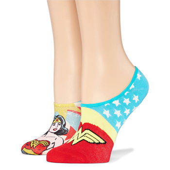 2 Pair Knit Liner Socks - Wonder Woman
