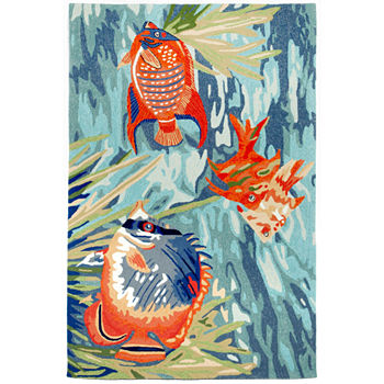 Liora Manne Ravella Tropical Fish Hand Tufted Indoor/Outdoor Rugs