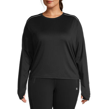 Sports Illustrated Womens Crew Neck Long Sleeve T-Shirt Plus