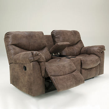 Signature Design by Ashley® Holton Double Reclining Loveseat with Console