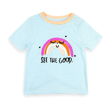 Retreat Los Angeles Toddler And Little & Big Girls Crew Neck Short Sleeve Graphic T-Shirt
