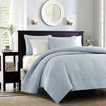Madison Park Mansfield Antimicrobial Treated Coverlet Set