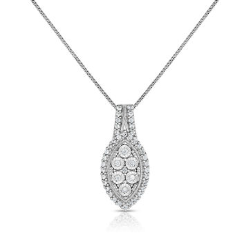TruMiracle® 1/4 CT. T.W. White Diamond Sterling Silver Pendant Necklace