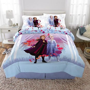 Disney Collection Frozen 2 Foliage Reversible Complete Bedding Set with Sheets
