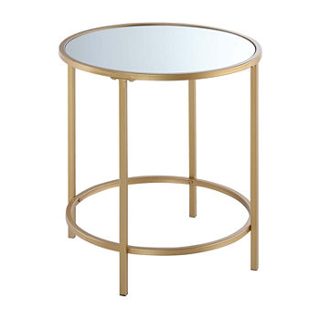 Gold Coast Living Room Collection Mirrored End Table