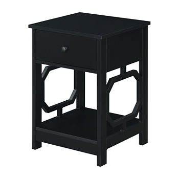 Omega Living Room Collection 1-Drawer Storage End Table