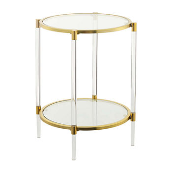 Royal Crest 2 Tier Acrylic Glass End Table