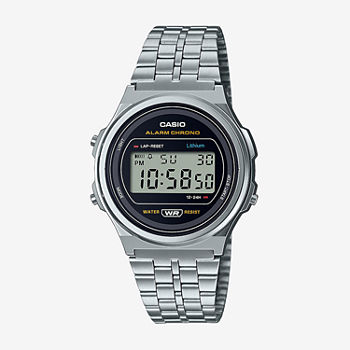 Casio Mens Black Stainless Steel Bracelet Watch A171we-1a