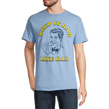 Keep It Rad Like Dad Mens Crew Neck Short Sleeve Regular Fit Graphic T-Shirt