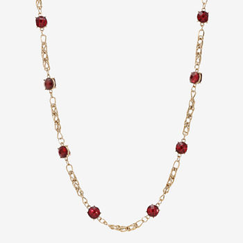1928 Gold Tone 36 Inch Link Strand Necklace