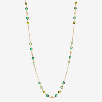 1928 Gold Tone 40 Inch Link Strand Necklace