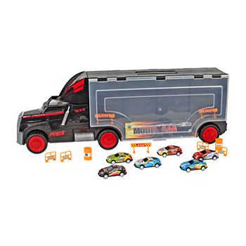 Semi Truck Carry Case With Vehicles