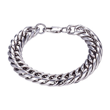 J.P. Army Men's Jewelry Stainless Steel 8 1/2 Inch Link Chain Bracelet