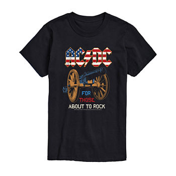 ACDC Mens Crew Neck Short Sleeve Classic Fit Graphic T-Shirt