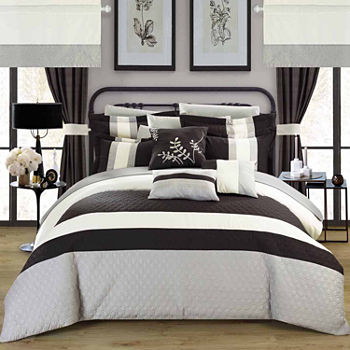 Chic Home Covington 24-pc. Midweight Embroidered Comforter Set
