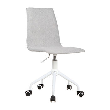 Linen Rolling Swivel Office Chair