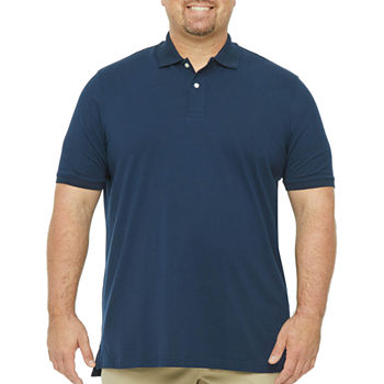 St. John's Bay Big and Tall Mens Classic Fit Adaptive Short Sleeve Polo Shirt