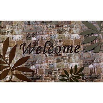Achim Welcome Palms Rectangular Doormat