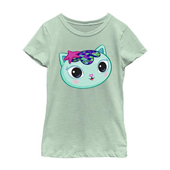 Little & Big Girls Crew Neck Gabby's Dollhouse Short Sleeve Graphic T-Shirt
