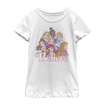 Little & Big Boys Crew Neck Princess Short Sleeve Graphic T-Shirt