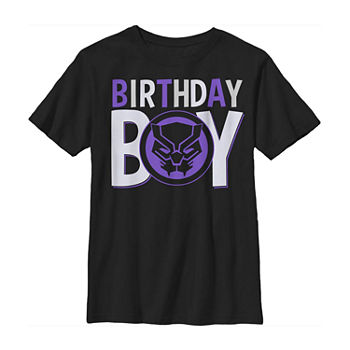 Little & Big Boys Crew Neck Black Panther Short Sleeve Graphic T-Shirt