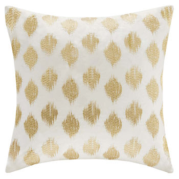 INK+IVY Nadia Dot Square Embroidered Decorative Pillow