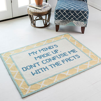 Madcap Cottage By Momeni Get Smart Fact Of Life Hooked Rectangular Indoor Rugs