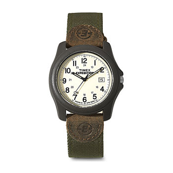 Timex® Expedition White Dial with Brown Nylon Strap Camper Watch 491017R