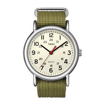 Timex Mens Green Strap Watch T2n651