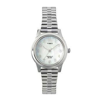 Timex® Womens Round Mother-of-Pearl Watch T2M826