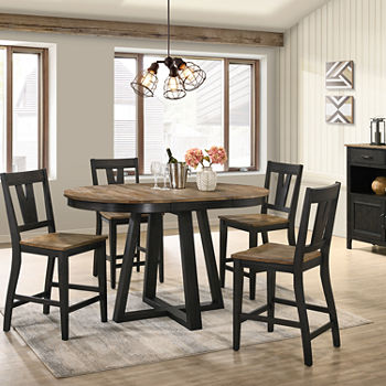 Napa 5-Piece Counter Height Dining Set with Splat Back Chairs