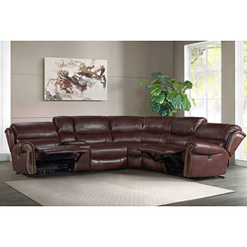 Troon Living Room Collection 7-Piece Sectional With USB Power Console