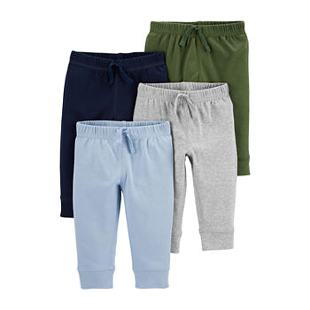 Carter's 4 Pack Baby Boys Straight Pull-On Pants
