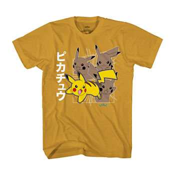 Big and Tall Mens Crew Neck Short Sleeve Regular Fit Pokemon Graphic T-Shirt