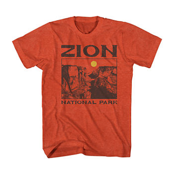 Zion View Big and Tall Mens Crew Neck Short Sleeve Regular Fit Graphic T-Shirt