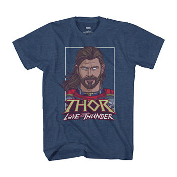 Big and Tall Mens Crew Neck Short Sleeve Regular Fit Thor Graphic T-Shirt
