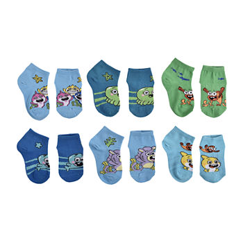 Toddler Boys 6 Pair Baby Shark Quarter Socks