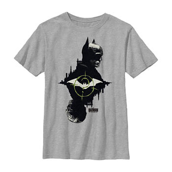 Little & Big Boys Crew Neck Batman Short Sleeve Graphic T-Shirt