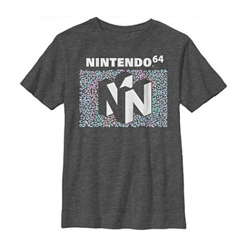 Nintendo Little & Big Boys Crew Neck Short Sleeve Graphic T-Shirt