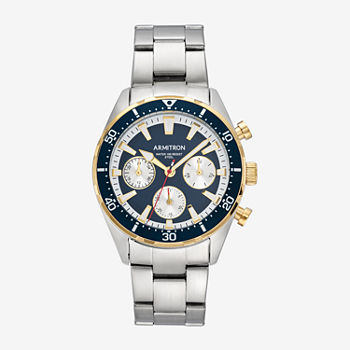Armitron Mens Silver Tone Stainless Steel Bracelet Watch 20/5486nvtt