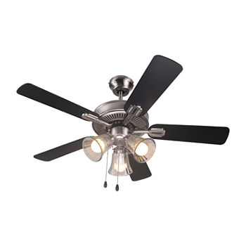Commercial Cool 42” Contemporary Ceiling Fan With Lights Cools Up To 175 Sq Ft With Dual Chain/Reversible Blades
