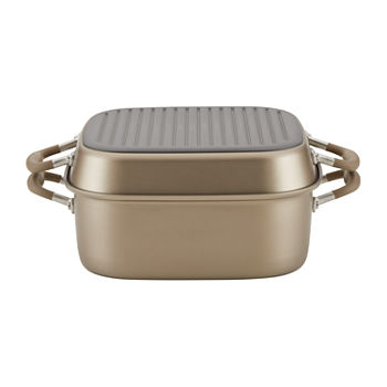 Anolon Advanced Home Hard Anodized Grill Pan and Dutch Oven Set