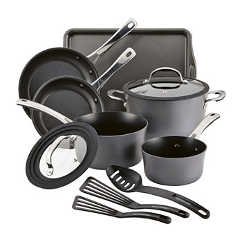 Rachael Ray Cook + Create 11-pc. Aluminum Hard Anodized Non-Stick Cookware Set