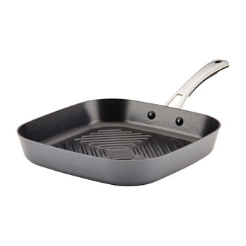 Rachael Ray Cook + Create 11" Square Deep Aluminum Hard Anodized Non-Stick Grill Pan